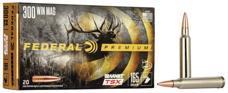 Federal Premium 300 Win Mag 165 gr Barnes TSX Ammo - 20 Rounds