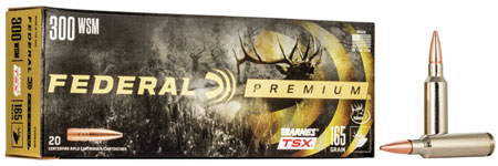 Federal Premium .300 WSM 165gr Barnes TSX Ammunition 200 Rounds
