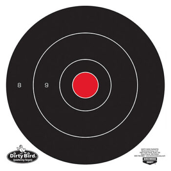 Birchwood Casey Dirty Bird 12-Inch Bullseye Tagboard Hanging Target Black/White 12 Pack