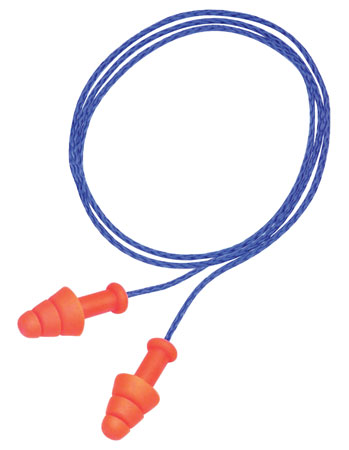 Howard Leight Smart Fit Foam Corded Earplugs 25dB NRR Behind The Neck Adult Orange/Blue 2 Pairs