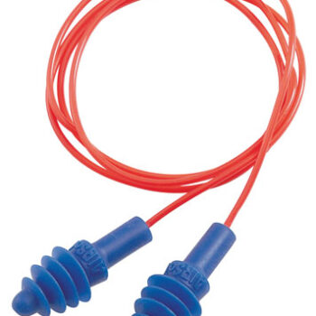 Howard Leight R01521 Corded Foam Earplugs 27dB NRR Behind-the-Neck Blue/Orange Adult 2-Pair