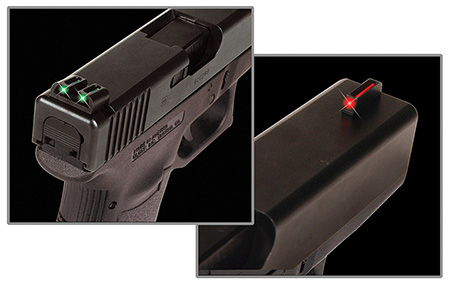 TruGlo Fiber-Optic Front and Rear Sight Set for Smith & Wesson M&P/SD9/SD40 - Red Front, Green Rear
