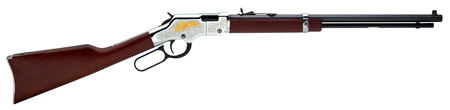 Henry Golden Eagle .22 S/L/LR .16LR/21 Short Lever Action Rifle 20" Octagon Barrel Nickel Walnut Stock