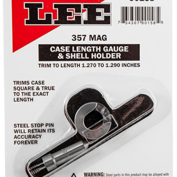 Lee Precision 357 Mag Case Length Gauge and Shell Holder - Steel Construction