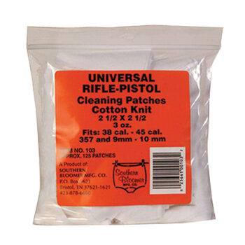 Southern Bloomer 103 Cotton Cleaning Patches 2.5 x 2.5 Inch 130 Count Rifle Handgun