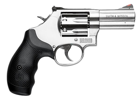 Smith & Wesson Model 686 Plus L-Frame .38 S&W Special +P/.357 Mag 3" 7-Round Revolver, Satin Stainless Steel Barrel, Cylinder & Frame, Black Finger Groove Grip