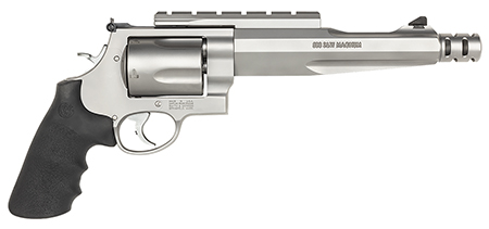 Smith & Wesson Model 500 Performance Center .500 S&W Mag 7.5" 5-Round Revolver, Matte Stainless Steel X-Frame, Muzzle Brake, Chromed Hammer & Trigger with Overtravel Stop