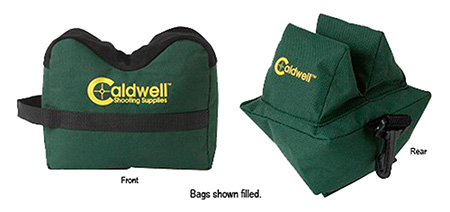 Caldwell 939333 DeadShot Shooting Bag Combo Prefilled Dark Green 600D Polyester Includes Front and Rear Bags