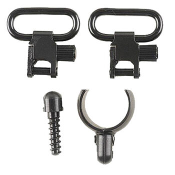 Uncle Mike's Steel Blued Finish 1" Loop Quick Detach Swivel Set 115 SG-2 Style for 12 Gauge Shotguns