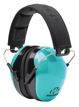 Walker's 26dB Over-the-Head Passive Ear Muffs GWP-DCPMLTL Advanced Protection Aqua Blue/Black Polymer