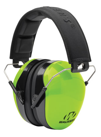 Walker's Passive Over-the-Head Ear Muffs 26 dB NRR Advanced Protection Green/Black Polymer