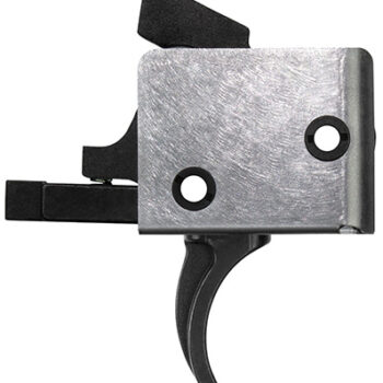 CMC Triggers 91501 Drop-In  Single-Stage Curved Trigger with 3-3.50 lbs Draw Weight & Black/Silver Finish for AR-15/AR-10