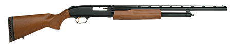 Mossberg 500 Bantam Youth 20 Gauge Pump-Action Shotgun 3" Chamber 5+1 Capacity 22" Vent Rib Barrel Blued Finish Hardwood Stock Accu-Set Chokes Right-Hand