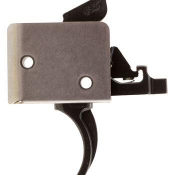 CMC Triggers 93502 Drop-In  Two-Stage Curved Trigger with 2-4 lbs Draw Weight & Black/Silver Finish for AR-15/AR-10