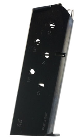 Mec-Gar 1911 Officer Blued 6-Round 45 ACP Magazine