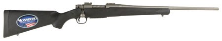 Mossberg Patriot 243 Winchester Bolt-Action Rifle 22" Fluted Barrel Cerakote Stainless Steel Spiral Fluted Bolt Synthetic Stock Drop Box Magazine Adjustable Trigger