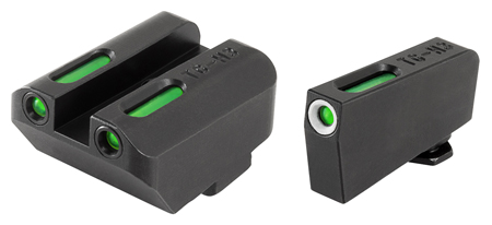 TruGlo TFX Pro Glock Front & Rear Night Sights - Low Profile Suppressor Height Green Tritium & Fiber Optic