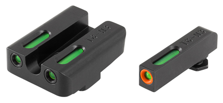 TruGlo TFX Pro Black Tritium Fiber Optic Glock Handgun Sights