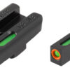 TruGlo TFX Pro Handgun Sights | Tritium/Fiber Optic Front & Rear Sights | Green & Orange 1 5032