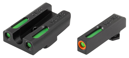 TruGlo TFX Pro Handgun Sights | Tritium/Fiber Optic Front & Rear Sights | Green & Orange