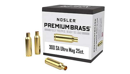 Nosler 10228 Premium Brass Unprimed Cases 300RemSAUM Rifle Brass 25/Box