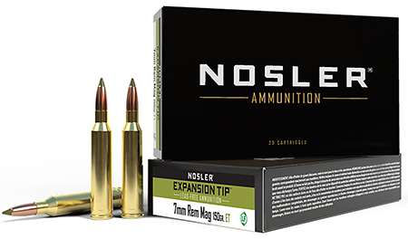 Nosler 7mm Remington Mag 150gr E-Tip Lead-Free Hunting Rifle Bullets - 20 Rounds/Box