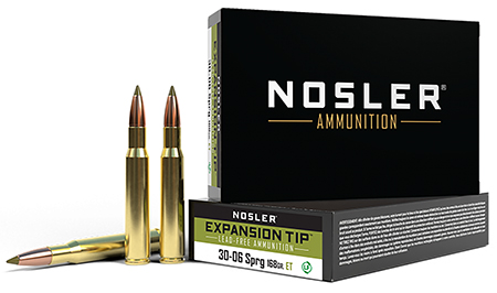 Nosler 30-06 Springfield 168gr E-Tip Lead-Free Hunting Rifle Bullets 20 Rounds