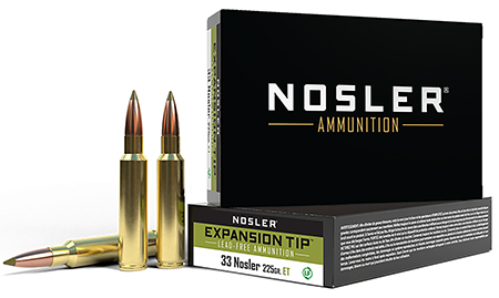 Nosler 33 Nosler 225gr E-Tip Lead-Free Hunting Rifle Bullets - 20 Rounds Per Box