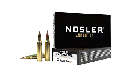 Nosler 22 Nosler Match Grade RDF 85gr Hollow Point Boat Tail Ammunition 20 Rounds