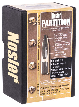 Nosler 16320 Partition  6.5 Creedmoor 125gr Partition Spitzer 50/Box
