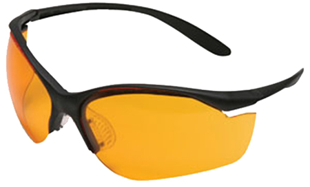 Howard Leight Uvex Vapor II Shooting Glasses Orange Anti-Fog Lens Polycarbonate Black Frame