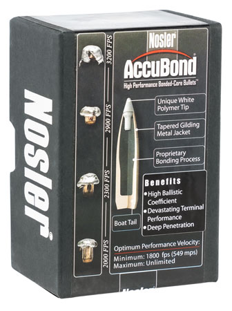 Nosler 57287 AccuBond  338Cal 250gr Spitzer Point 50/Box