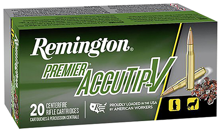 Remington 223 Remington Ammunition Premier AccuTip-V 55 Grain Rifle Ammunition 20 Rounds