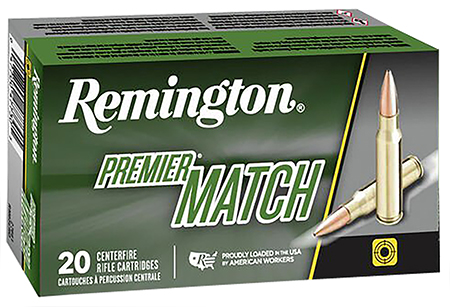 Remington Premier Match 6.8mm Remington Short Action Ultra Mag 115gr Sierra MatchKing Boat Tail Hollow Point Ammunition