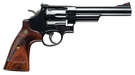 Smith & Wesson Model 57 Classic .41 Rem Mag 6" Barrel, 6-Round Cylinder, Blued Carbon Steel N-Frame, Checkered Square Butt Walnut Grip, Color Case Wide Spur Hammer