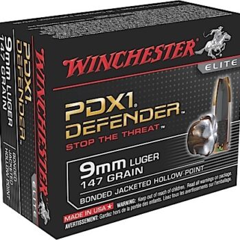 Winchester 9mm Luger Defender Ammunition 147gr Bonded JHP 20 Rounds Per Box