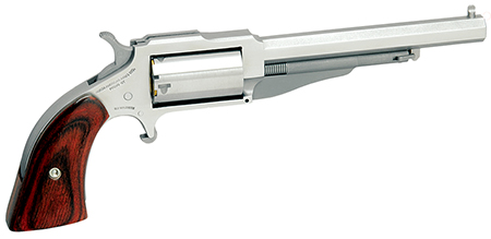North American Arms 1860 The Earl .22 WMR Revolver 5-Round 4-Inch Barrel Stainless Steel Rosewood Grip