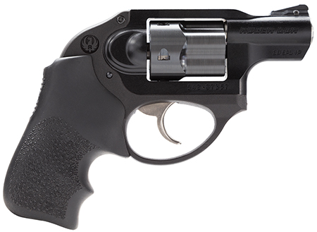 Ruger LCR 38 Special +P Revolver, 5-Round, 1.87" Barrel, Black, Hogue Tamer Grip, Concealed Hammer