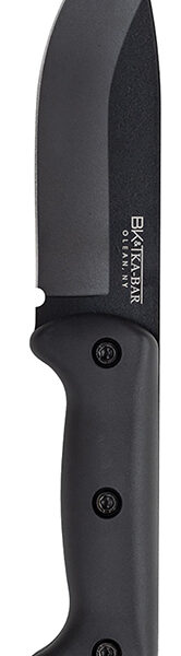 Ka-Bar BK2 Becker Campanion 5.25" Fixed Clip Point Drop Point Plain Black 1095 Cro-Van Blade, Black Ultramid Handle, Includes Sheath