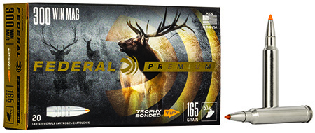 Federal Premium .300 Winchester Mag 165gr Trophy Bonded Tip Rifle Ammunition 20 Rounds Per Box