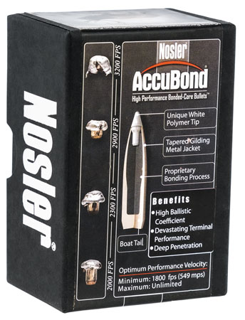 Nosler 57873 AccuBond  6.5Creedmoor 140gr Spitzer Point 50/Box