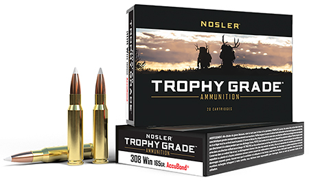 Nosler Trophy Grade 308 Win 165 gr AccuBond Ammo - 20 Rounds