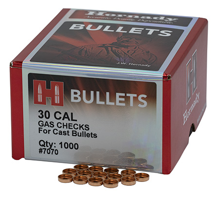 Hornady 7070 Crimp-On Gas Checks 30 Cal Cast Bullets/ 1000 Per Box 3 Hornady 7070 Crimp-On Gas Checks 30 Cal Cast Bullets/ 1000 Per Box
