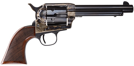 Taylors & Company 45 Colt Revolver 4110DE Smoke Wagon Deluxe 6-Shot 5.5" Barrel Blued Cylinder Case Hardened Steel Frame Walnut Grip