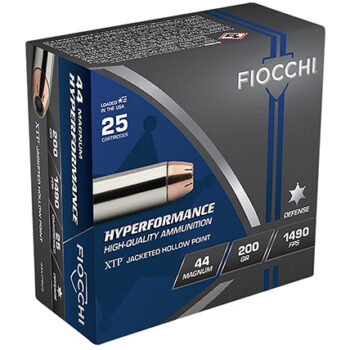 Fiocchi 44 Remington Mag 200gr Hornady XTP Hollow Point Ammunition 25 Rounds