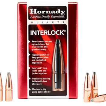 Hornady 3090 InterLock  30 Cal .308 220 gr Round Nose 100 Per Box/ 15 Case