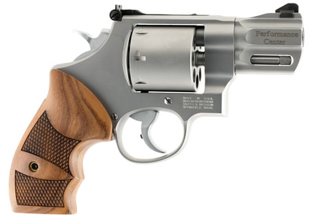 Smith & Wesson Performance Center Model 627 .357 Mag/.38 Special +P 2.63" 8-Round Revolver, Stainless Steel Barrel & Cylinder, Matte Silver Frame, Wood Grip