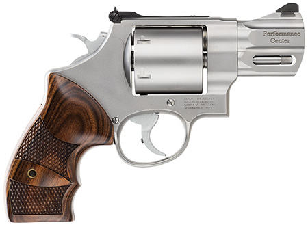 Smith & Wesson Performance Center Model 629 .44 Rem Mag/.44 Special 2.63" 6-Round Revolver, Stainless Steel Barrel & Cylinder, Matte Silver Frame, Wood Grip