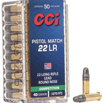 CCI Pistol Match Competition 22LR 40gr LRN Ammunition 50 Rounds