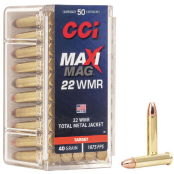 CCI 22 WMR Maxi-Mag Rimfire 40gr TMJ Ammunition 50 Rounds
